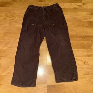 Hanna Andersson Corduroy Pants Kids Size 120 Brown Elastic Waist Drawstring‎
